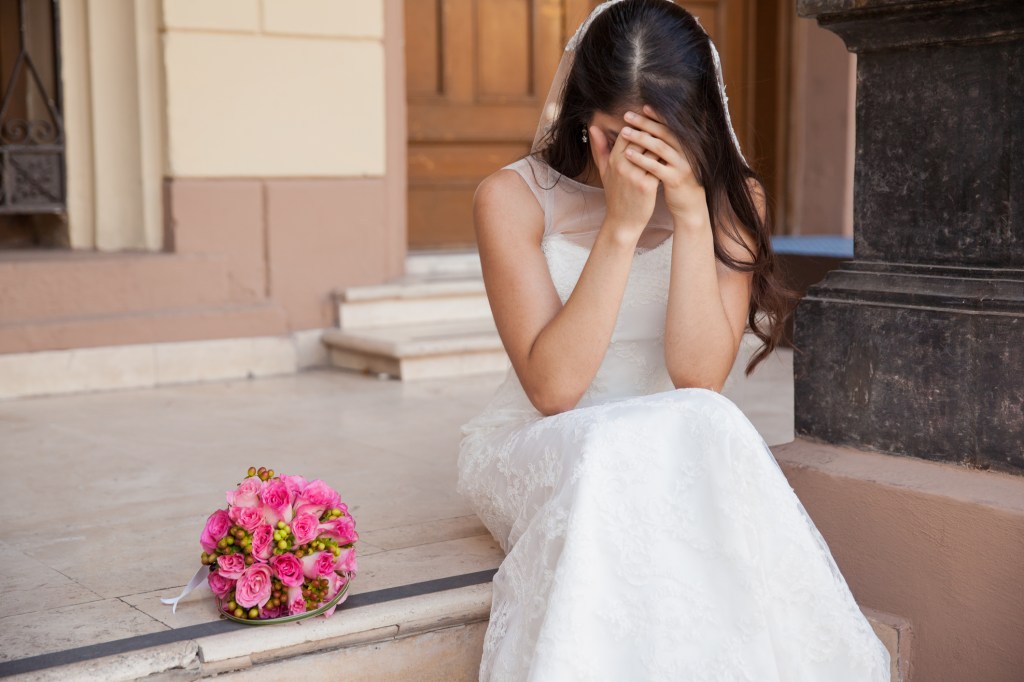 A bride and her sister clashed over their big day outfits.